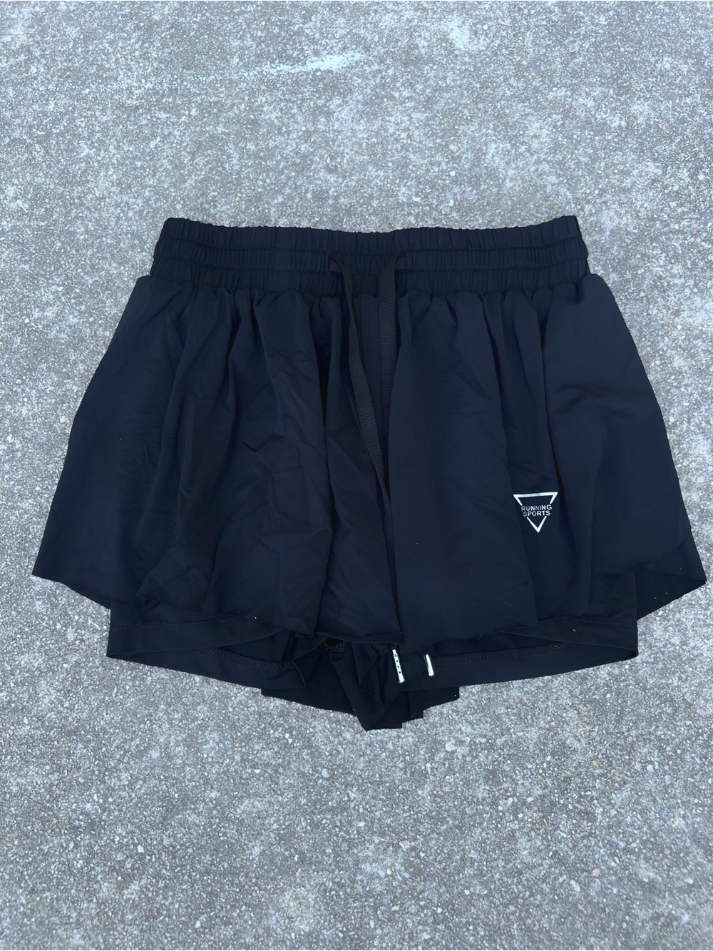 Flowy Butterfly Drawstring Waistband Running Shorts Lightweight Size M